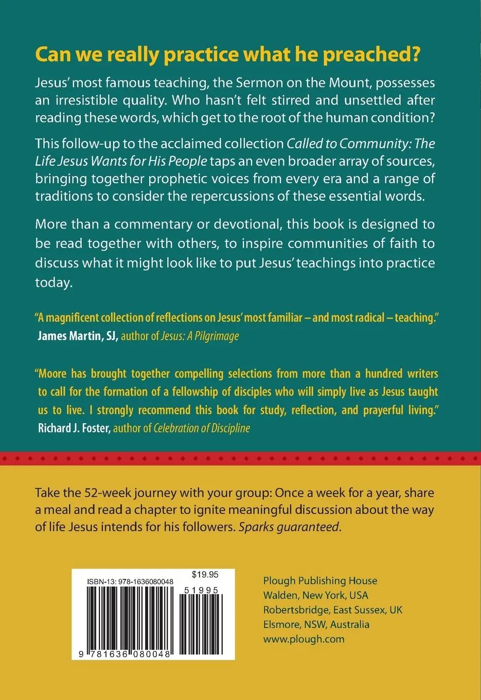Rückseite: 9781636080048 | Following the Call | Living the Sermon on the Mount Together | Buch