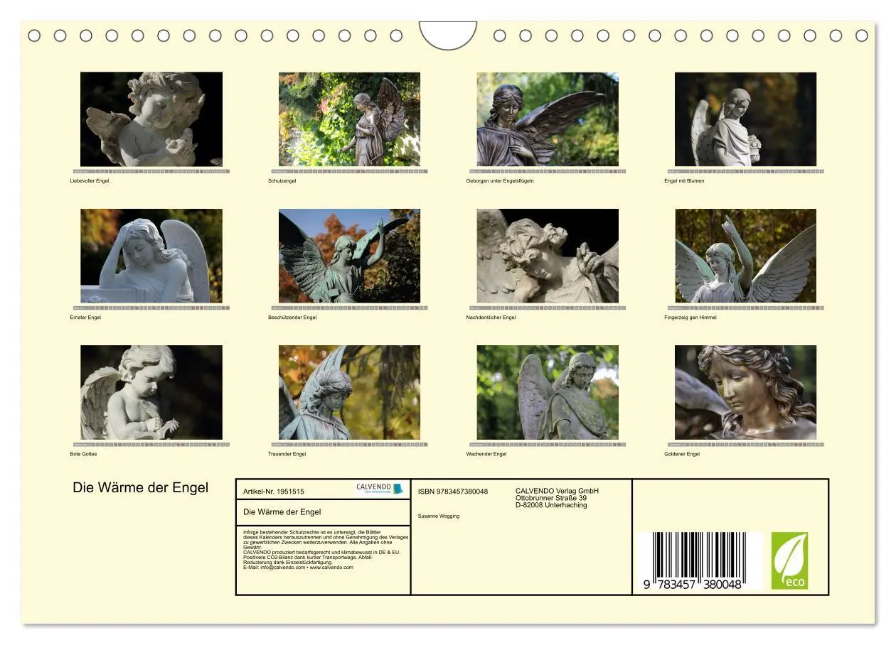 Bild: 9783457380048 | Die Wärme der Engel (Wandkalender 2026 DIN A4 quer), CALVENDO...