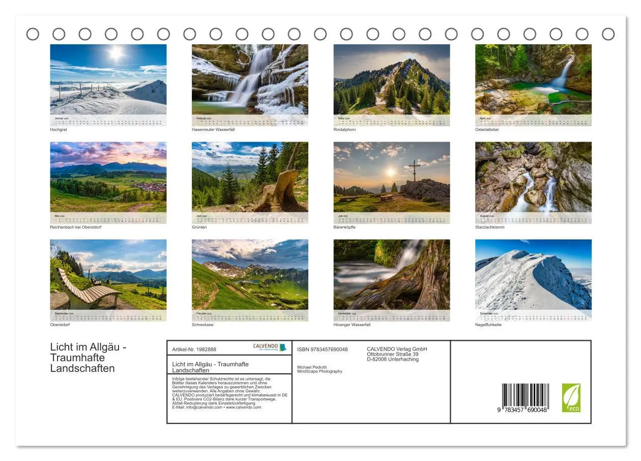 Bild: 9783457690048 | Licht im Allgäu - Traumhafte Landschaften (Tischkalender 2026 DIN...
