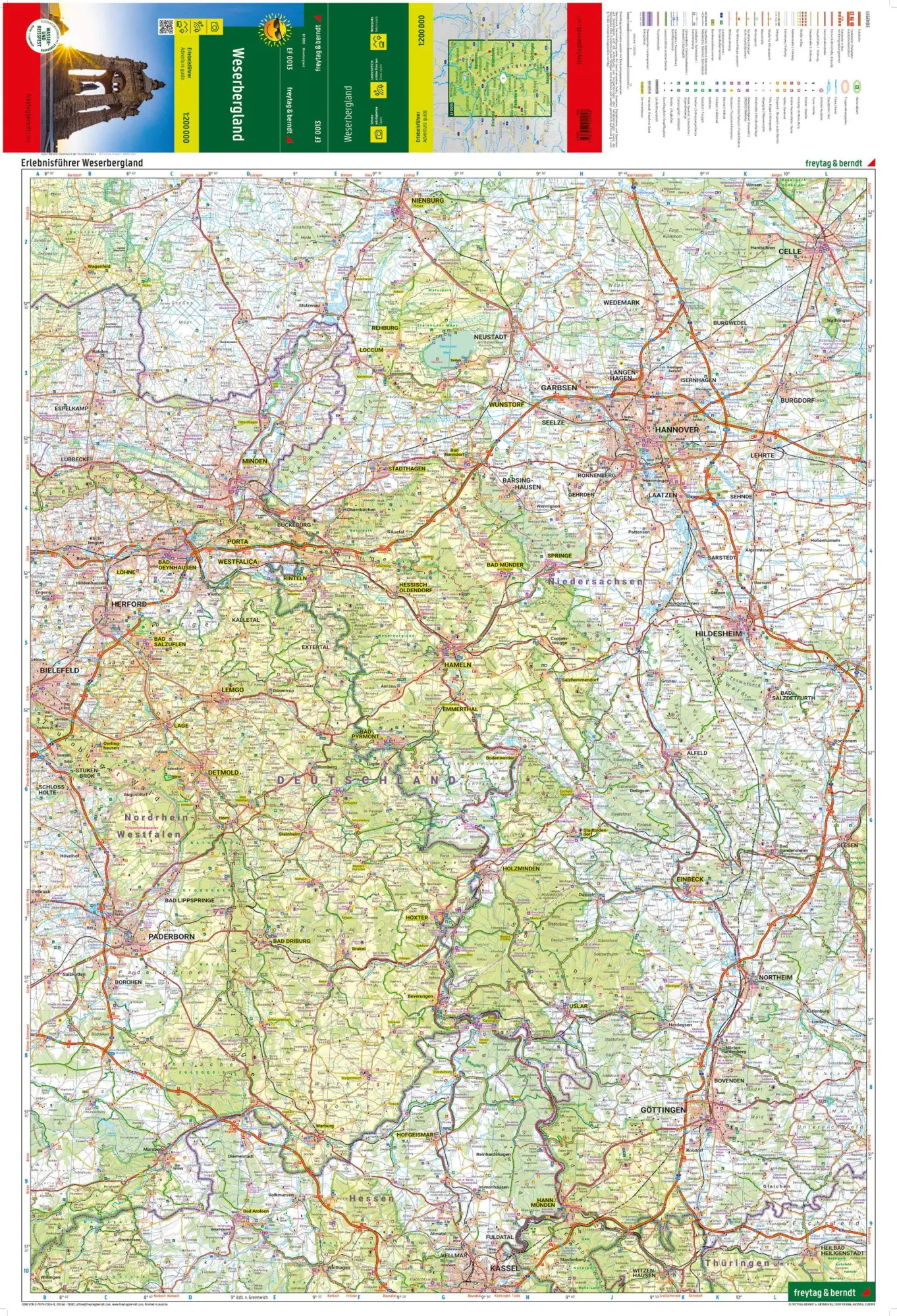 Bild: 9783707920048 | freytag &amp; berndt Freizeitkarte Weserbergland, Erlebnisführer 1:200.000