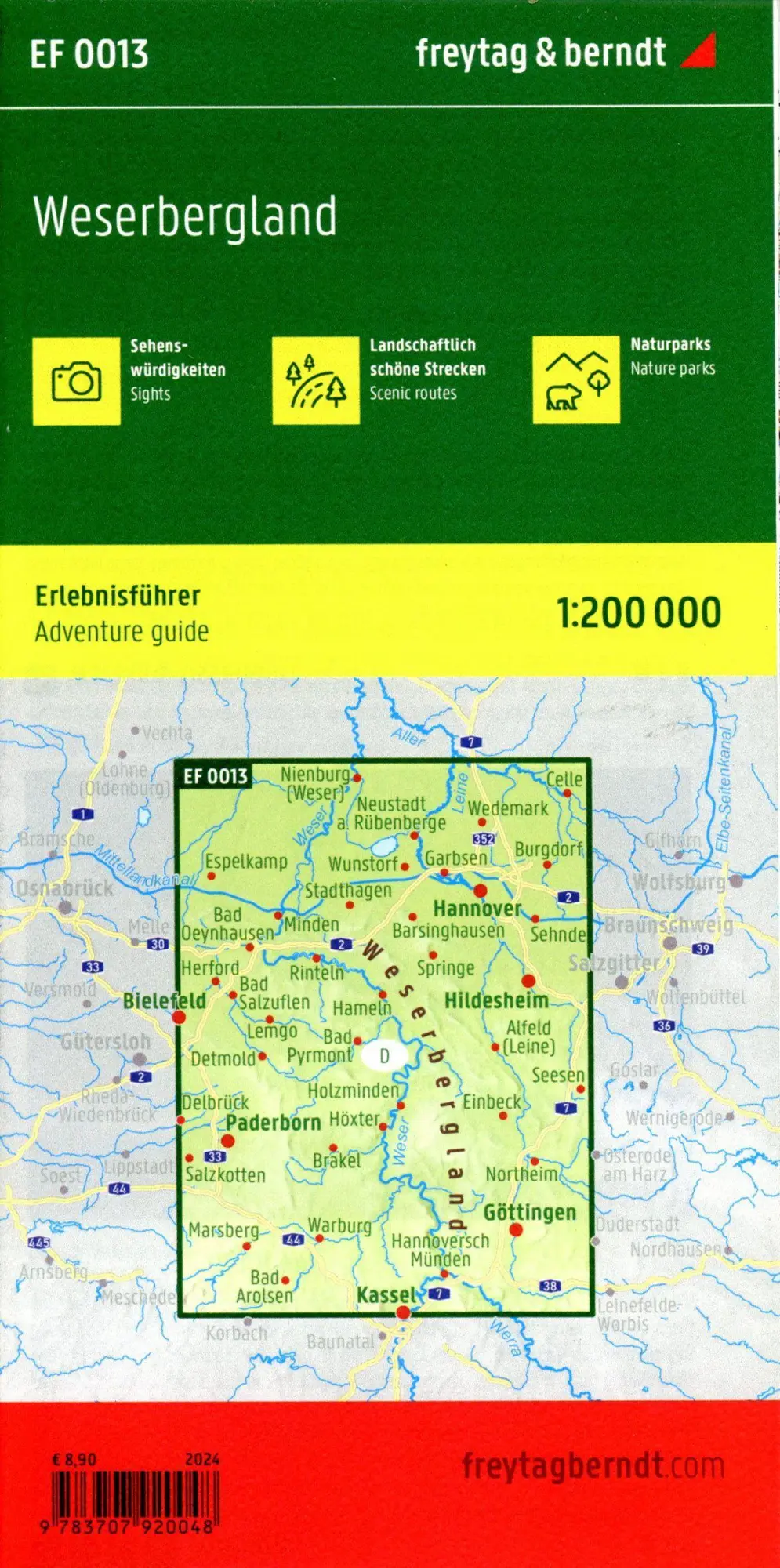 Bild: 9783707920048 | freytag &amp; berndt Freizeitkarte Weserbergland, Erlebnisführer 1:200.000