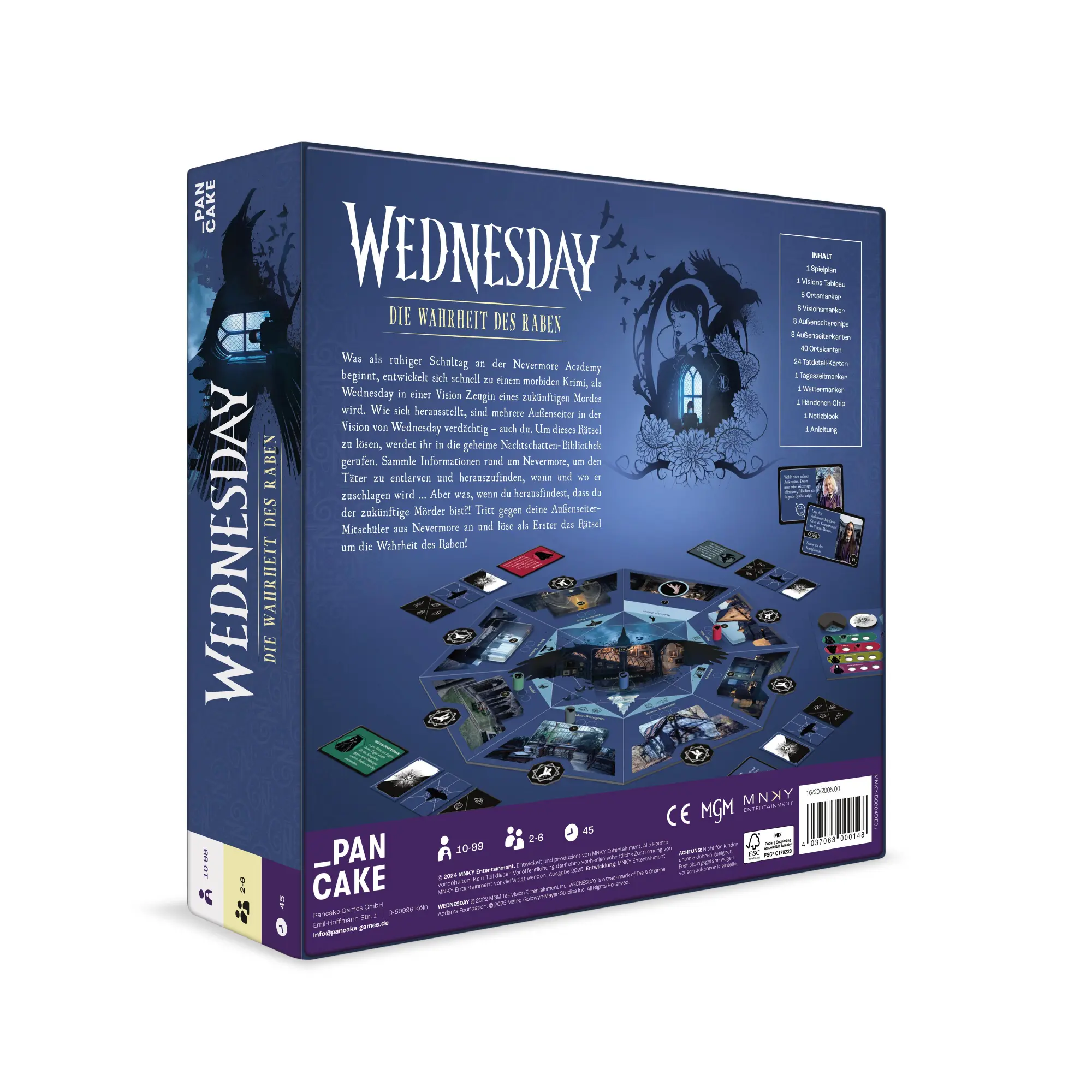 Rückseite: 4037063000148 | Wednesday. Die Wahrheit des Raben | Spiel | 16 S. | 16/20/200500