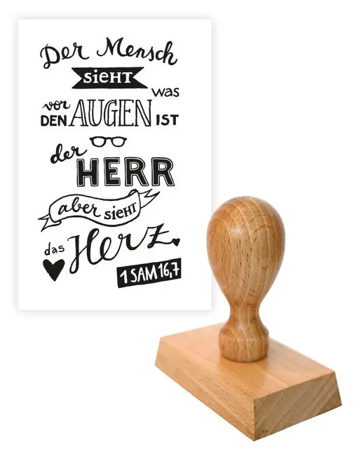 Bild: 4060504000148 | Stempel Der Mensch sieht was vor den Augen ist, Gott aber sieht das...