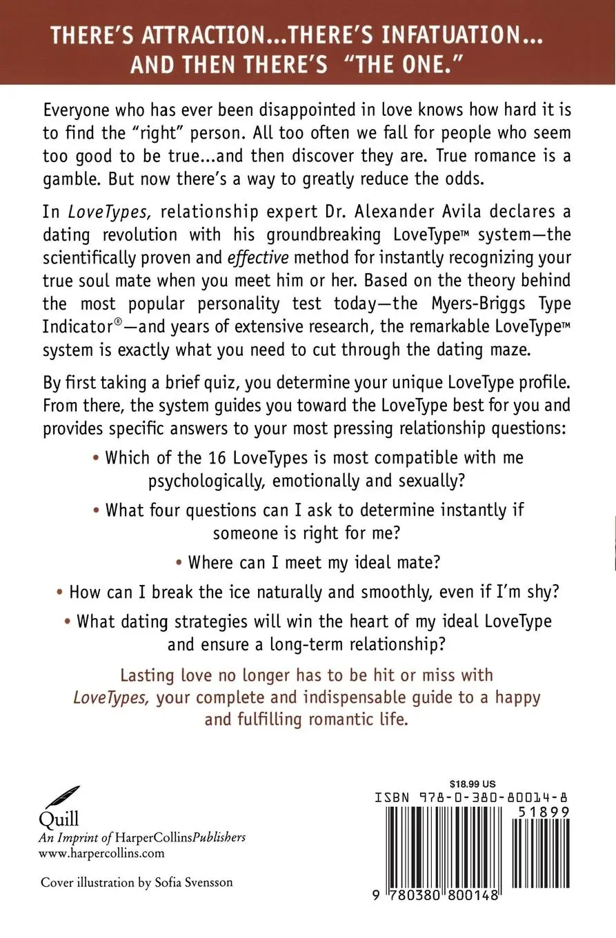 Rückseite: 9780380800148 | Lovetypes | Alexander Avila | Taschenbuch | Englisch | 2016