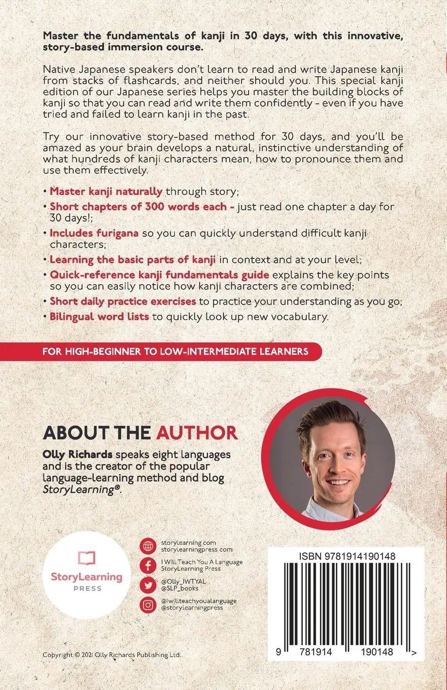 Rückseite: 9781914190148 | 30-Day Mastery | Confident Kanji Japanese Edition | Olly Richards