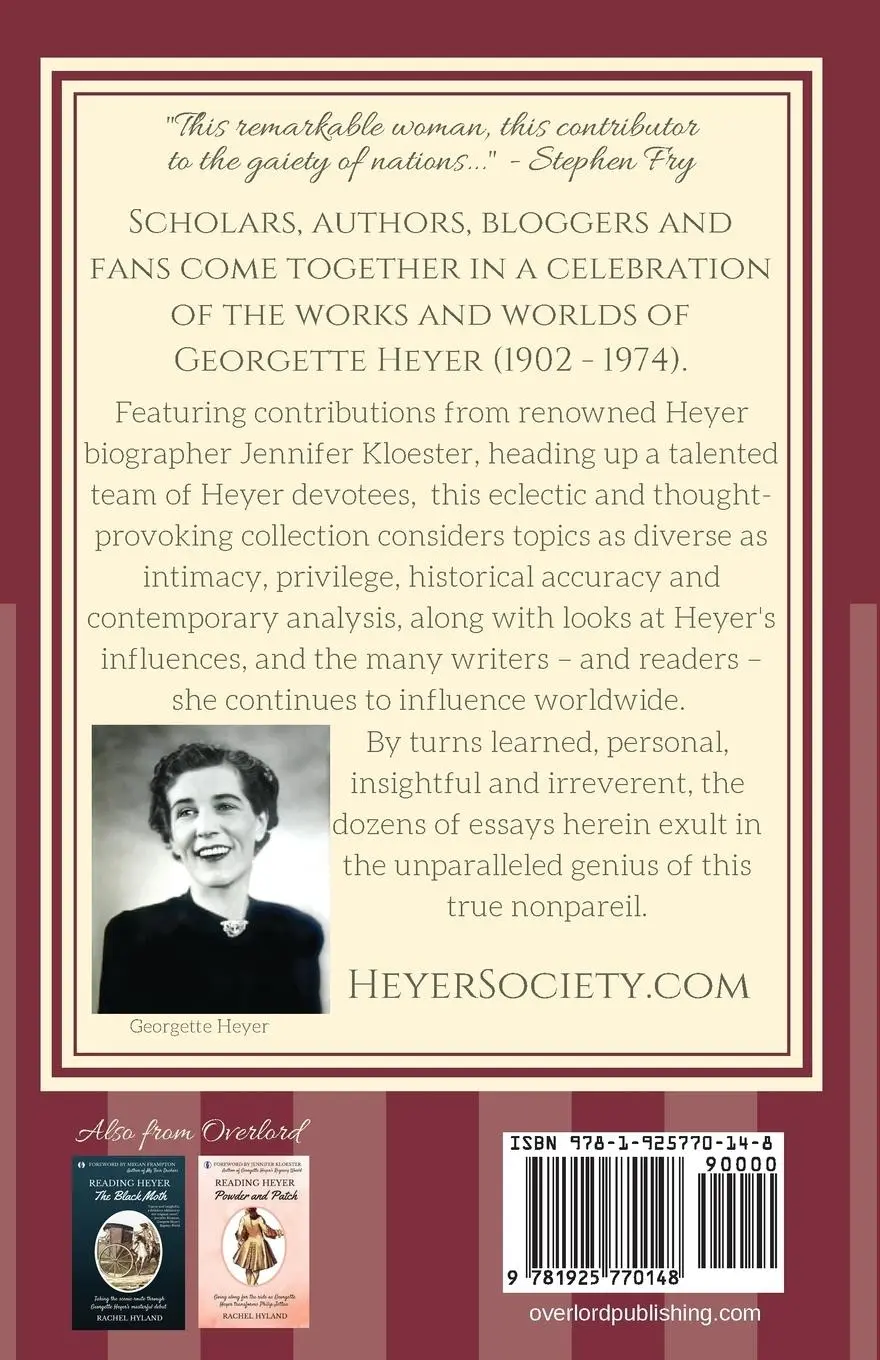 Rückseite: 9781925770148 | Heyer Society - Essays on the Literary Genius of Georgette Heyer | Cat