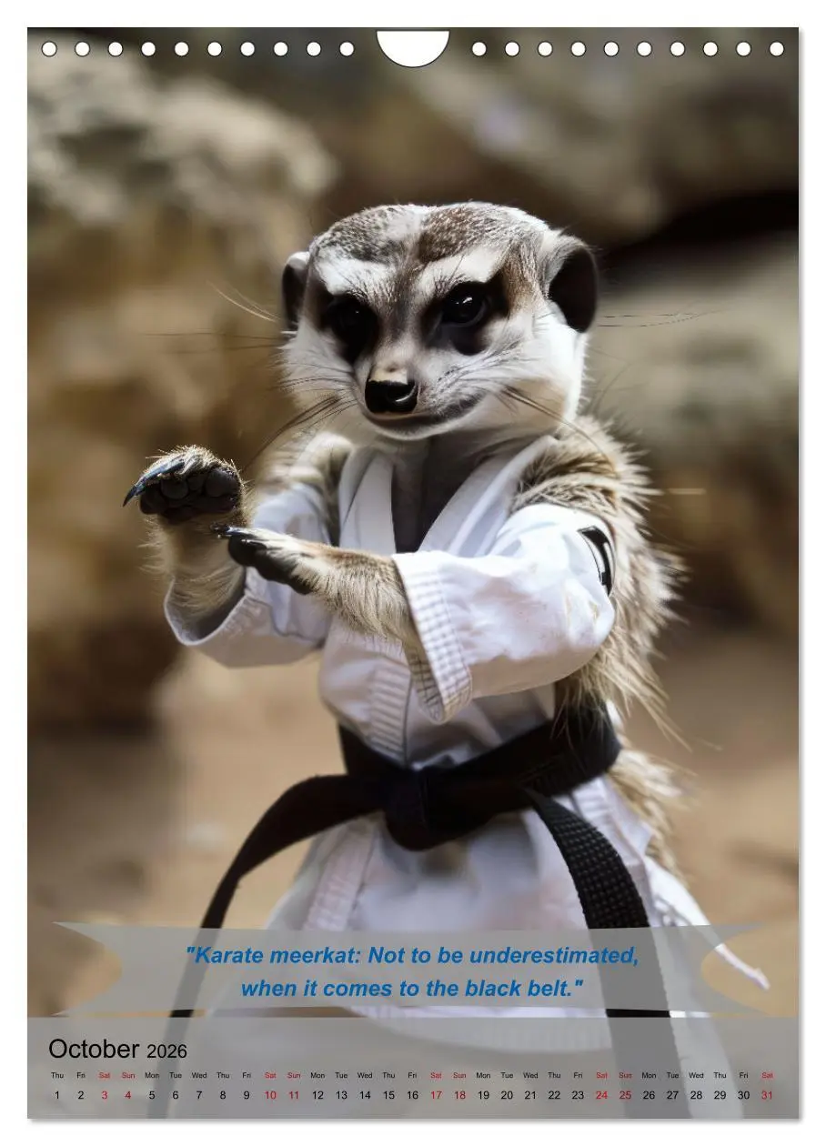 Bild: 9783516530148 | Great fun with animal karate fighters (Wall Calendar 2026 DIN A4...