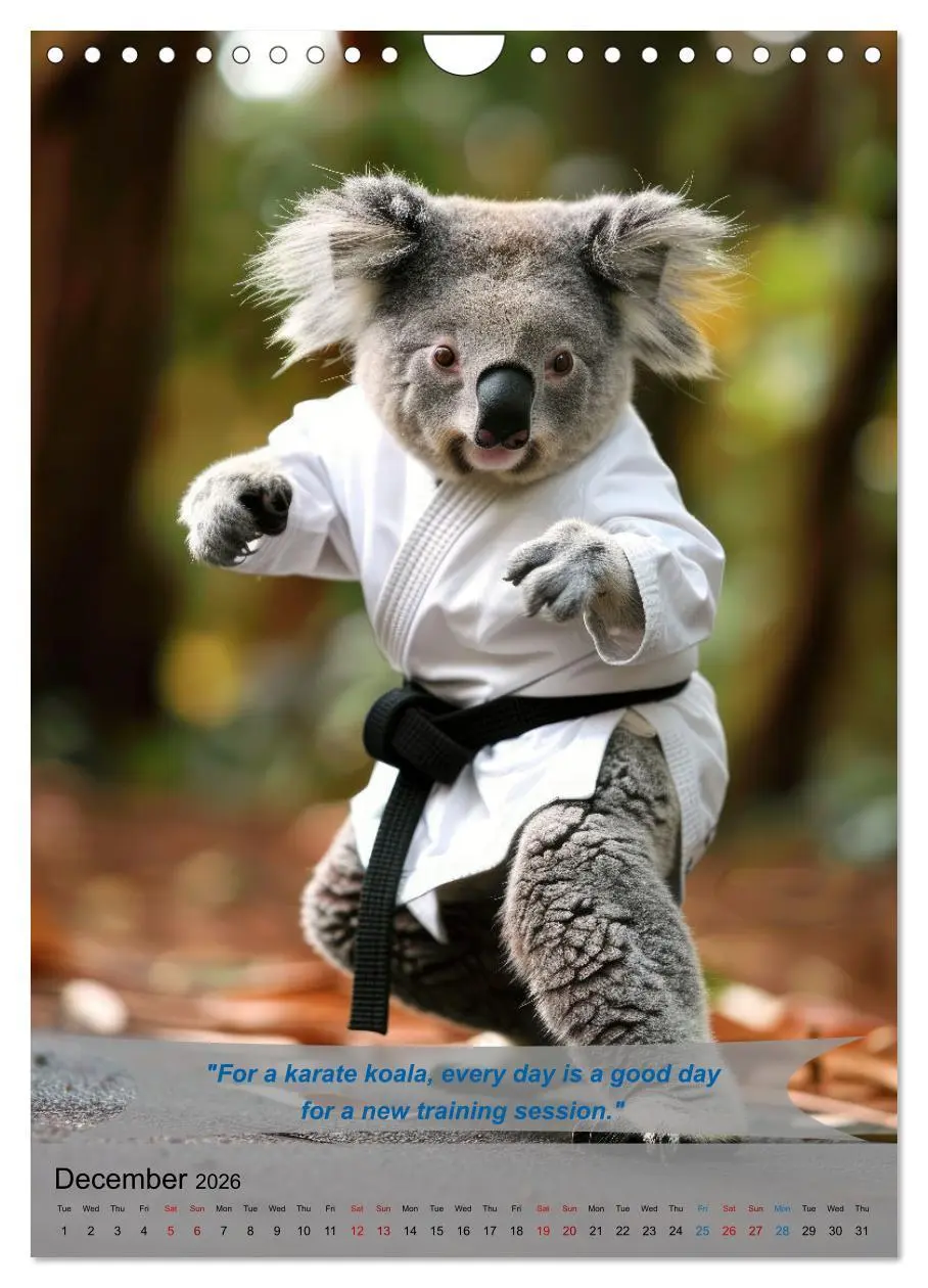 Bild: 9783516530148 | Great fun with animal karate fighters (Wall Calendar 2026 DIN A4...