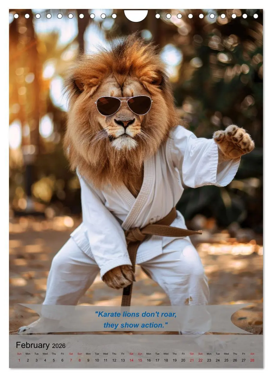 Bild: 9783516530148 | Great fun with animal karate fighters (Wall Calendar 2026 DIN A4...
