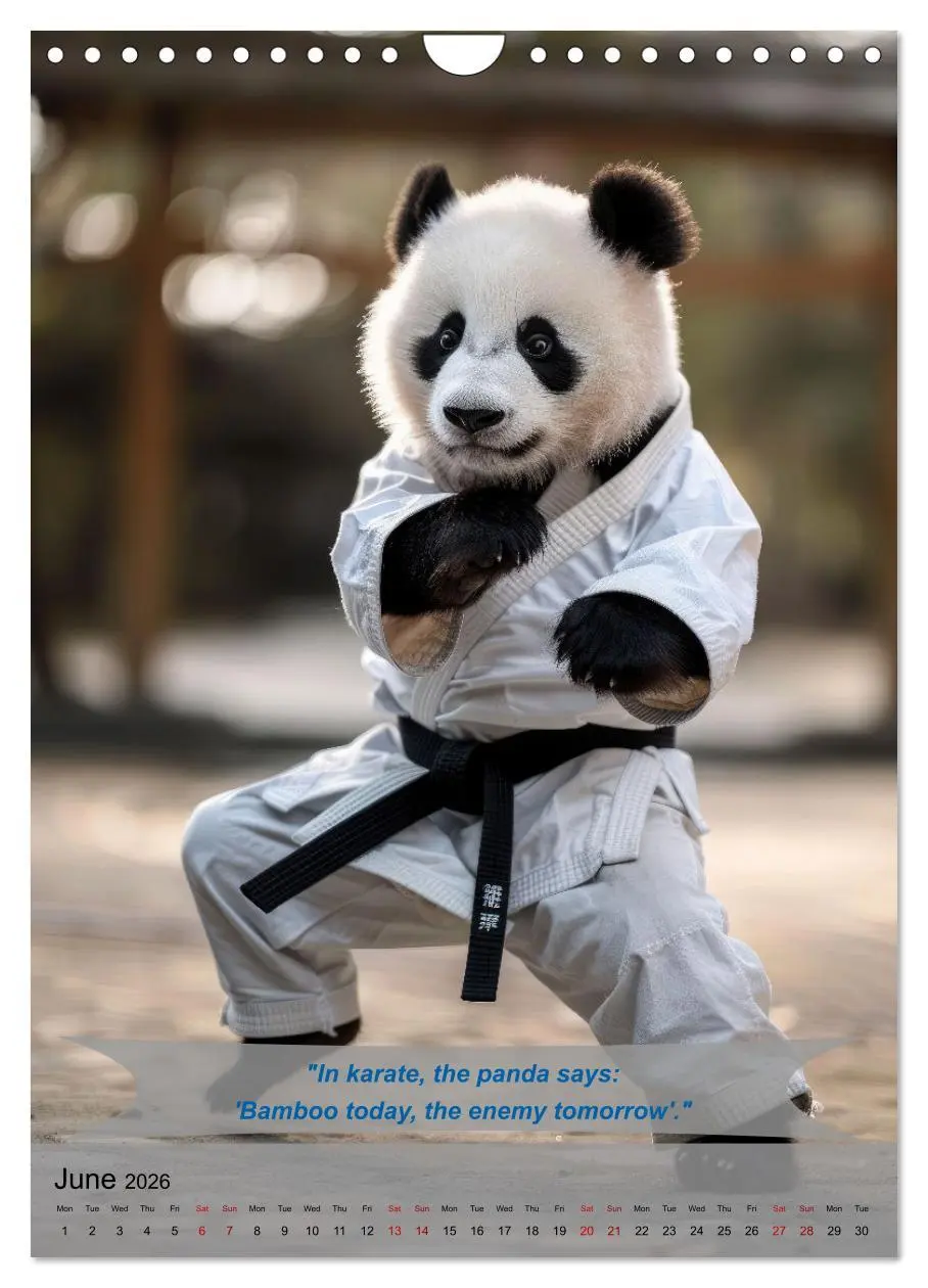 Bild: 9783516530148 | Great fun with animal karate fighters (Wall Calendar 2026 DIN A4...
