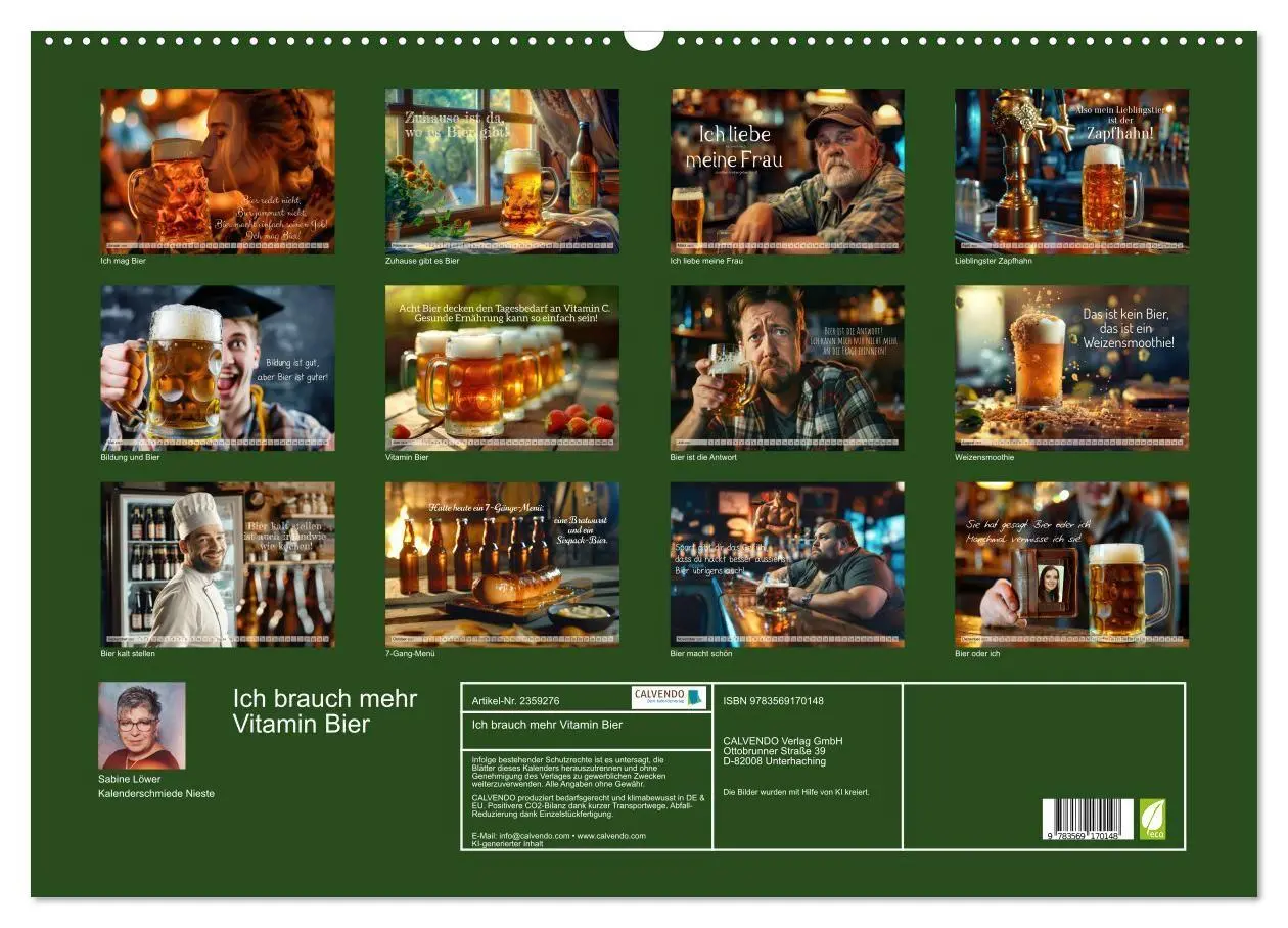 Bild: 9783569170148 | Ich brauch mehr Vitamin Bier (Wandkalender 2027 DIN A2 quer),...