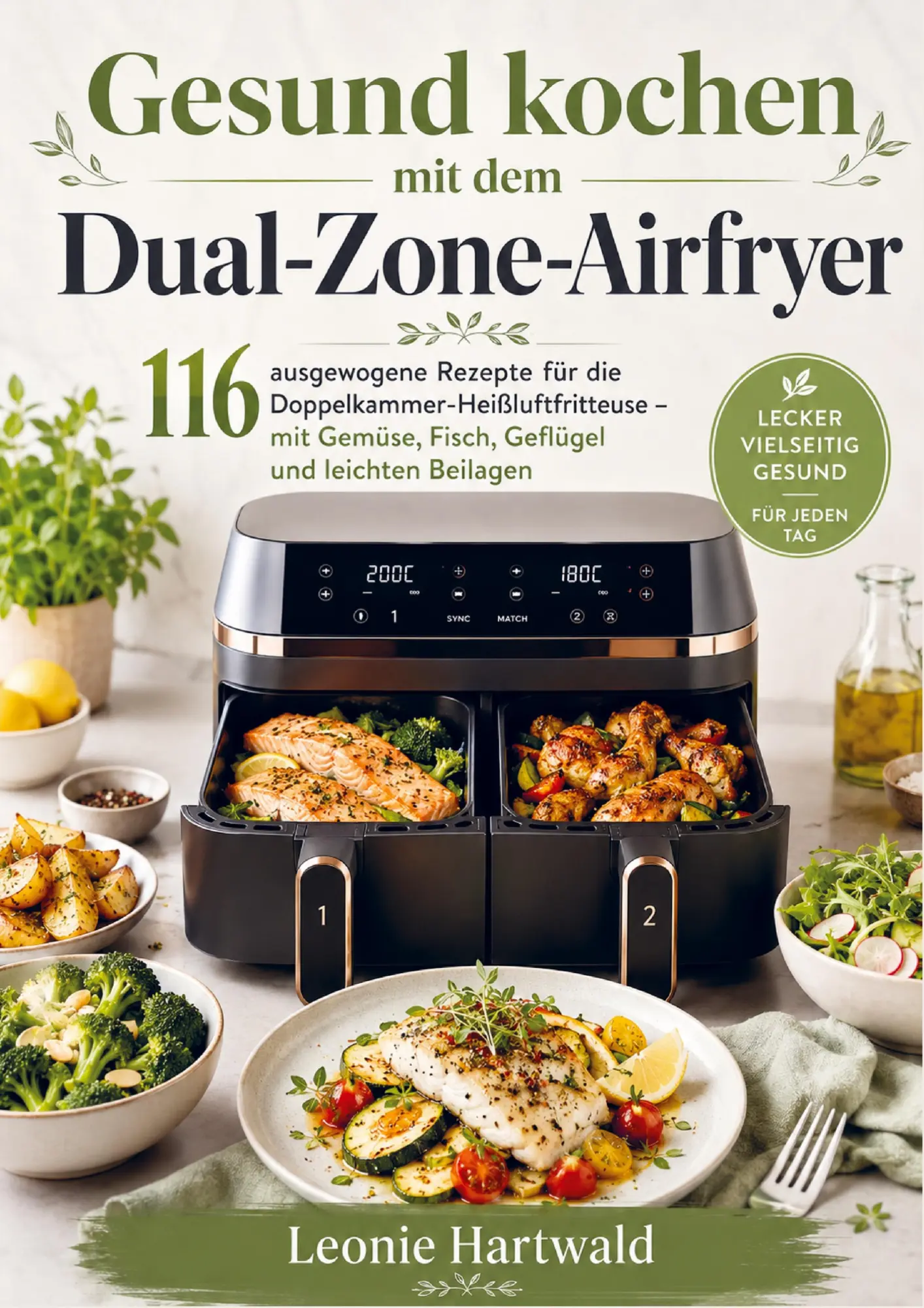 Cover: 9789403830148 | Gesund kochen mit dem Dual-Zone-Airfryer | Leonie Hartwald | Buch