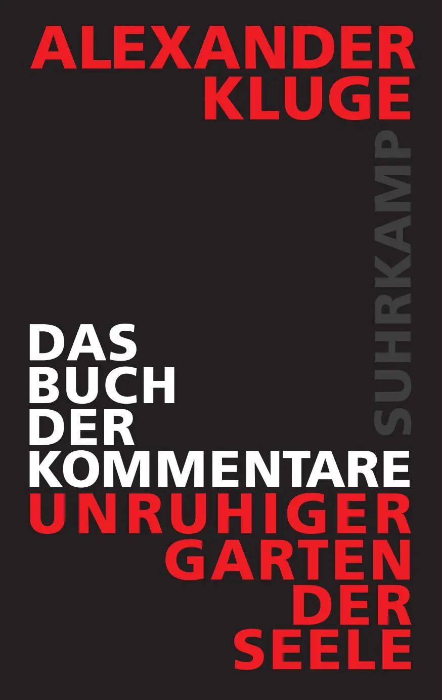 Cover: 9783518430248 | Das Buch der Kommentare | Unruhiger Garten der Seele | Alexander Kluge