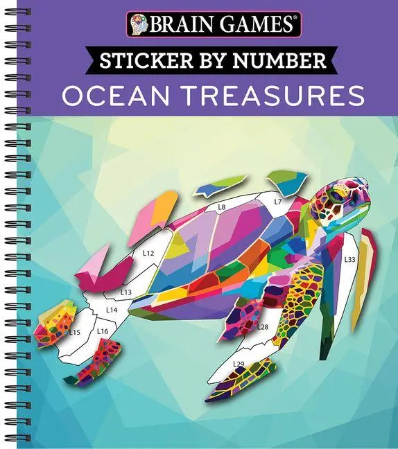 Cover: 9781645580348 | Brain Games - Sticker by Number: Ocean Treasures (13 Images to...
