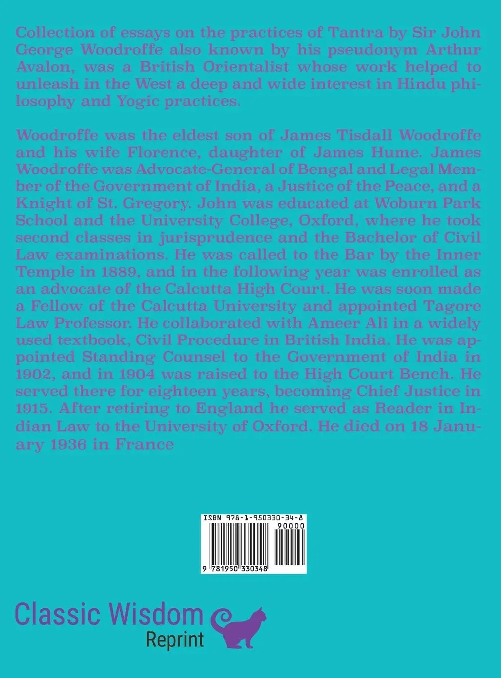 Rückseite: 9781950330348 | Shakti and Shâkta | Essays and Addresses on the Shâkta tantrashâstra