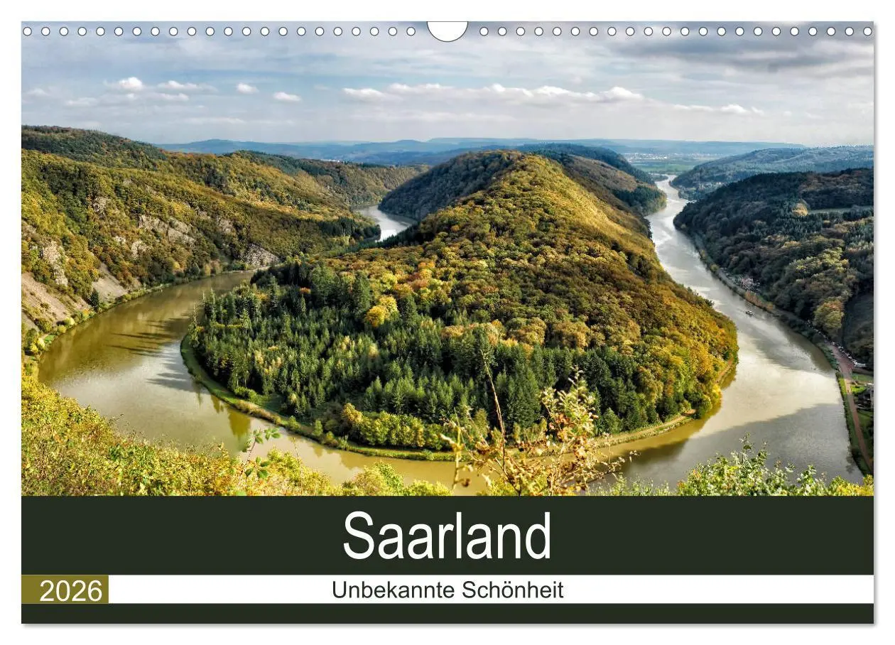 Cover: 9783516060348 | Saarland - unbekannte Schönheit (Wandkalender 2026 DIN A3 quer),...