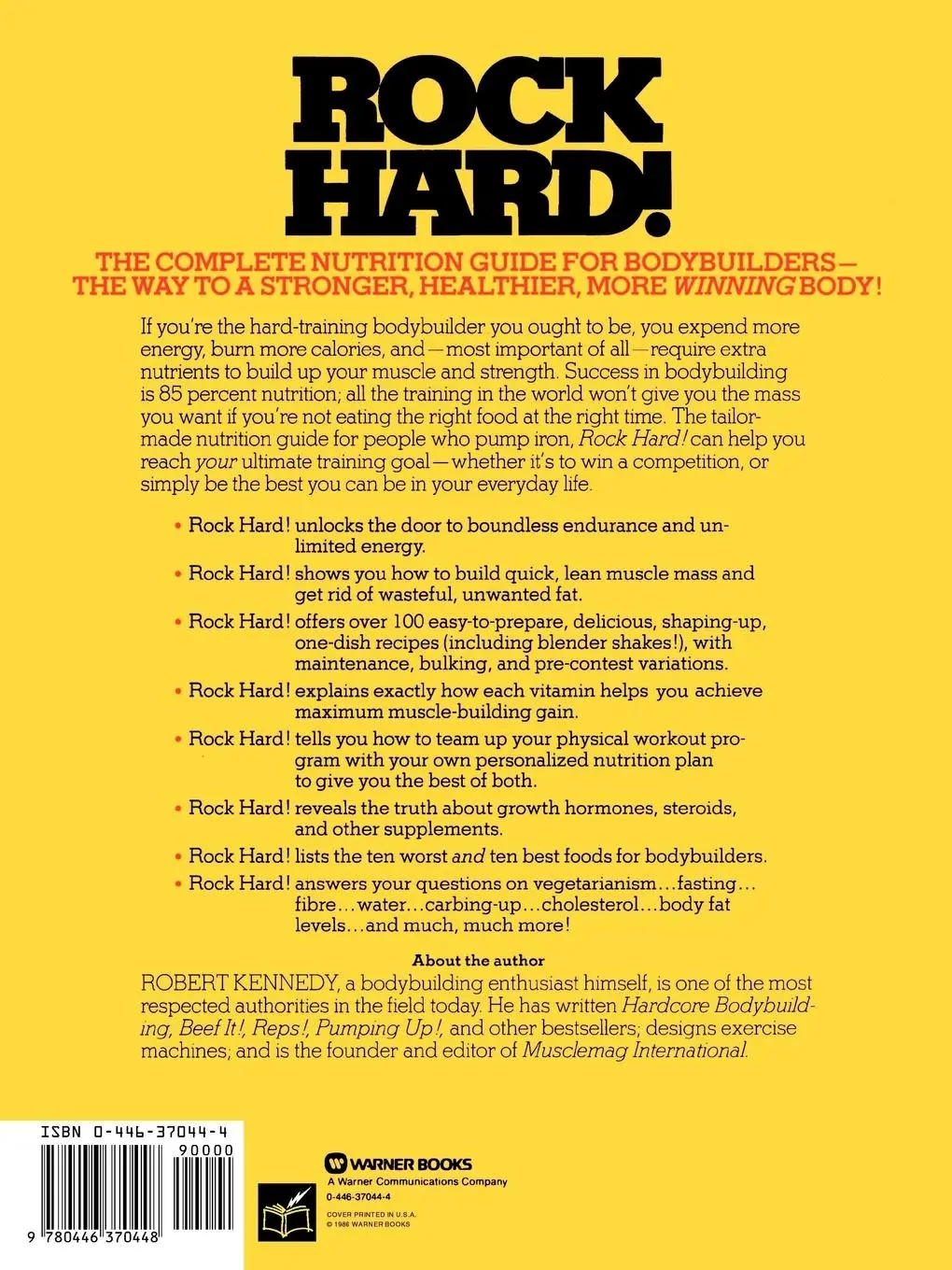 Rückseite: 9780446370448 | Rock Hard! | Supernutrition for Bodybuilders | Robert Kennedy | Buch