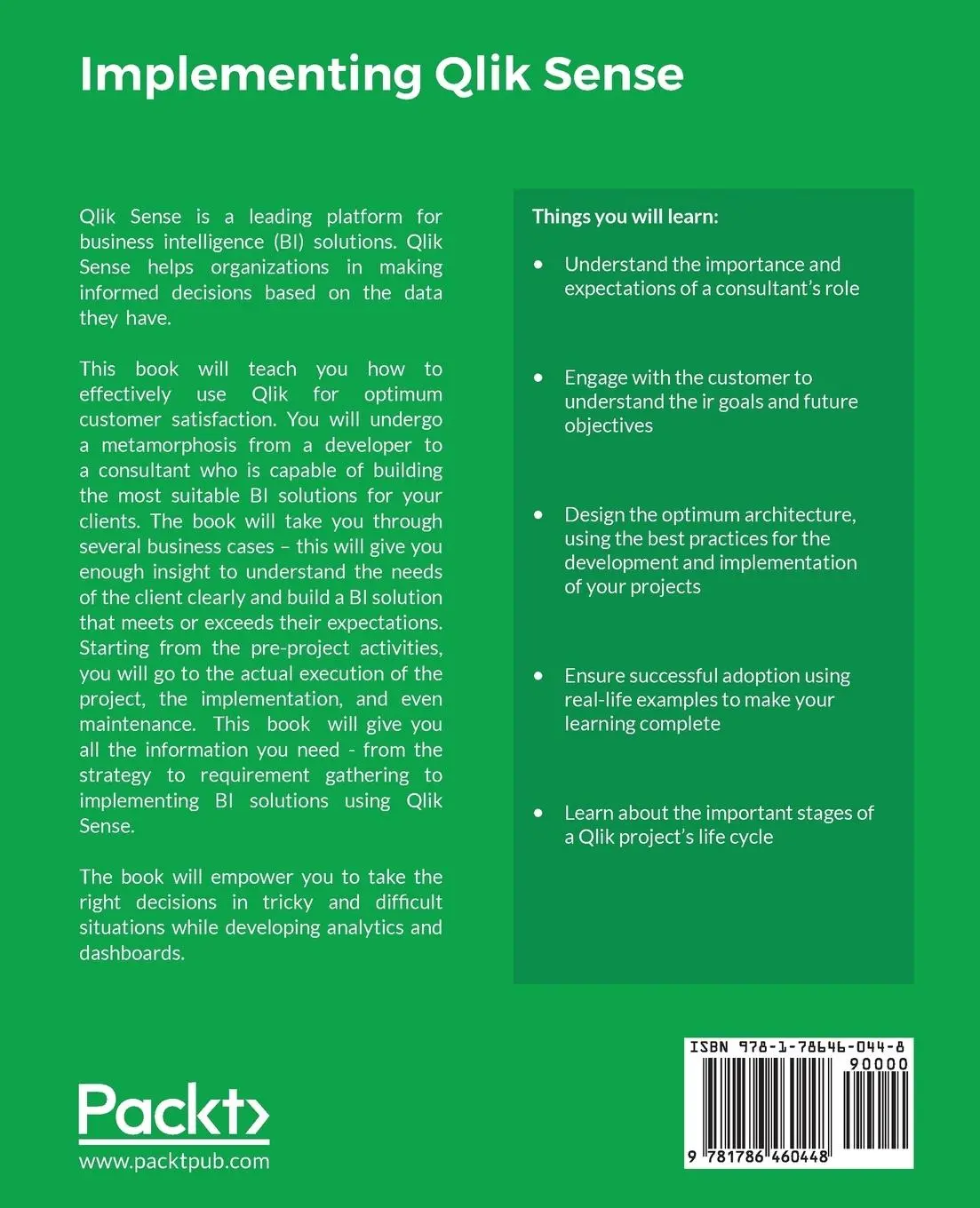 Rückseite: 9781786460448 | Implementing Qlik Sense | Kaushik Solanki (u. a.) | Taschenbuch | 2017