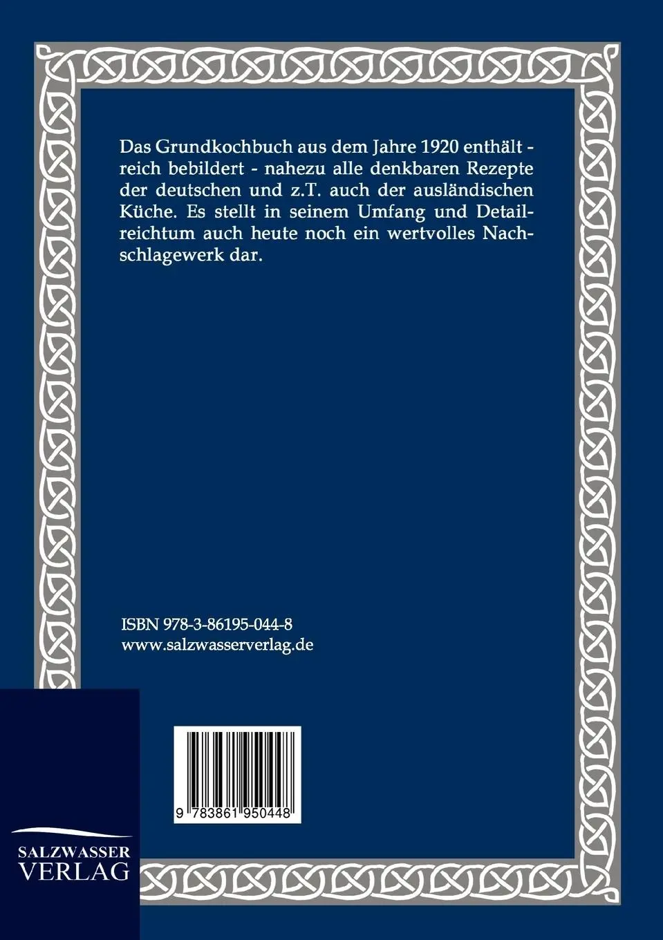 Rückseite: 9783861950448 | Traditionelles Kochbuch | Das komplette Grundkochbuch von 1920 | Urban