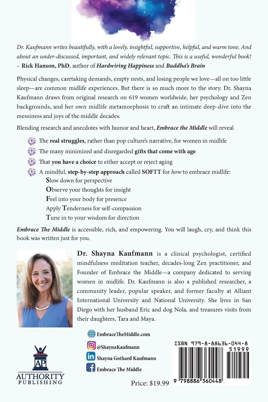 Rückseite: 9798886360448 | Embrace the Middle | Shayna Gothard Kaufmann | Taschenbuch | Englisch