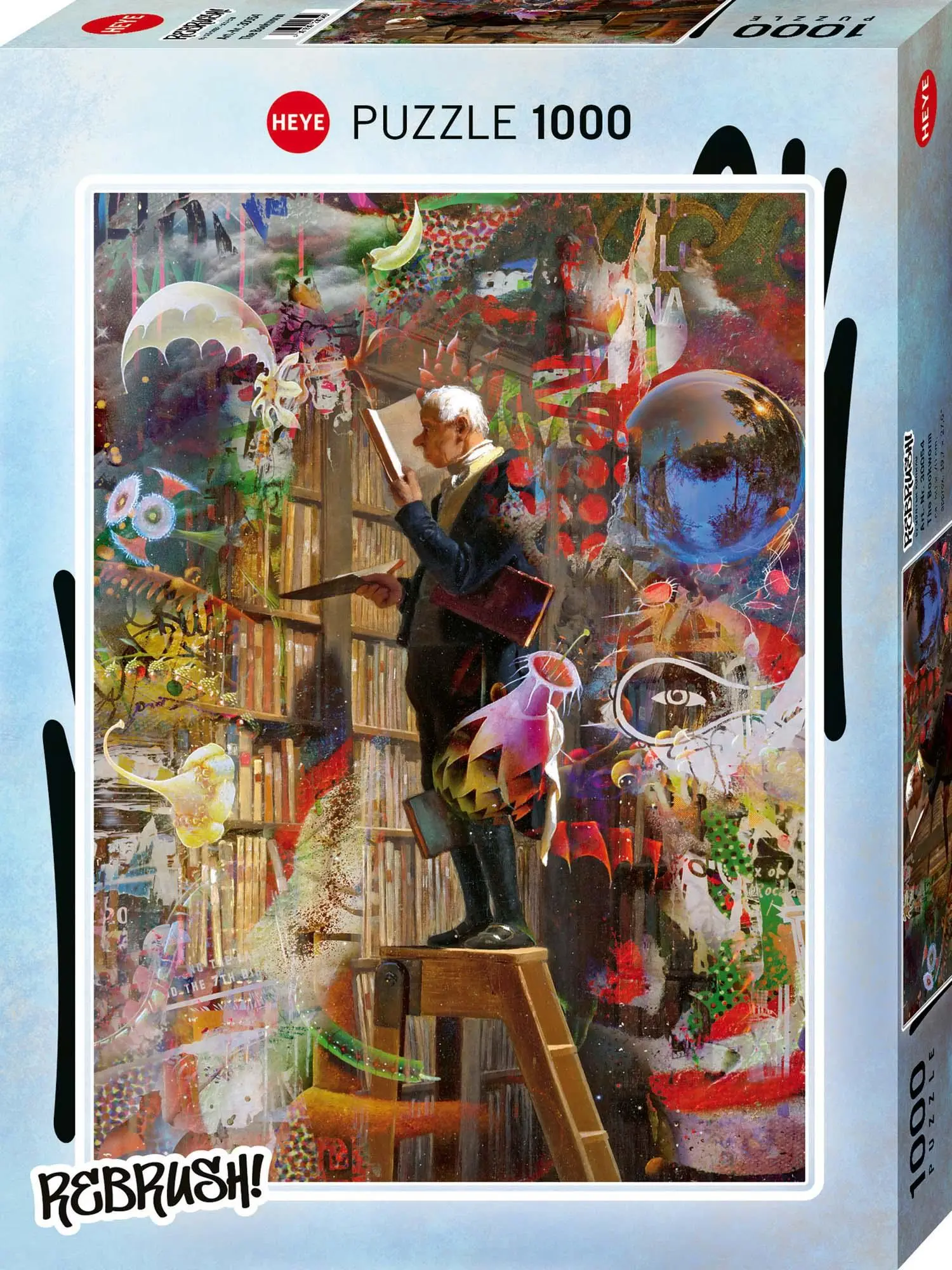 Cover: 4001689300548 | The Bookworm | 1000 Teile | Puzzle | Art Lab Puzzlereihe Heye | 30054