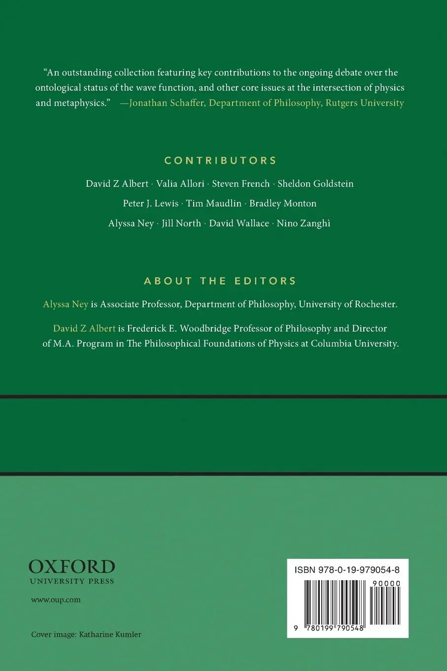 Rückseite: 9780199790548 | The Wave Function | Essays on the Metaphysics of Quantum Mechanics