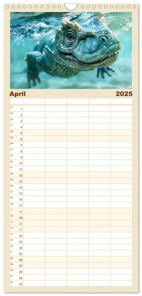 Bild: 9783457190548 | Familienplaner 2025 - Dino-Babys mit 5 Spalten (Wandkalender, 21 x...