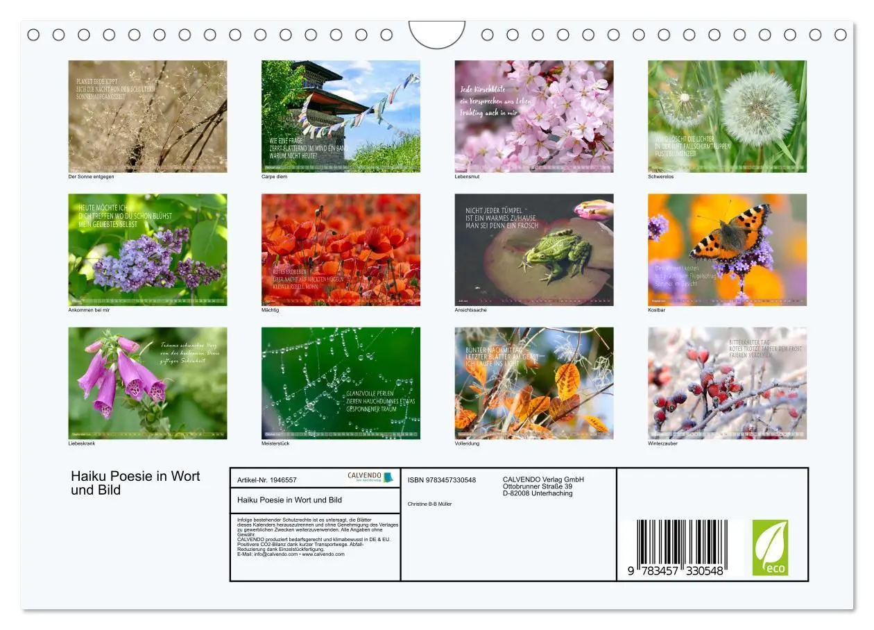 Bild: 9783457330548 | Haiku Poesie in Wort und Bild (Wandkalender 2026 DIN A4 quer),...