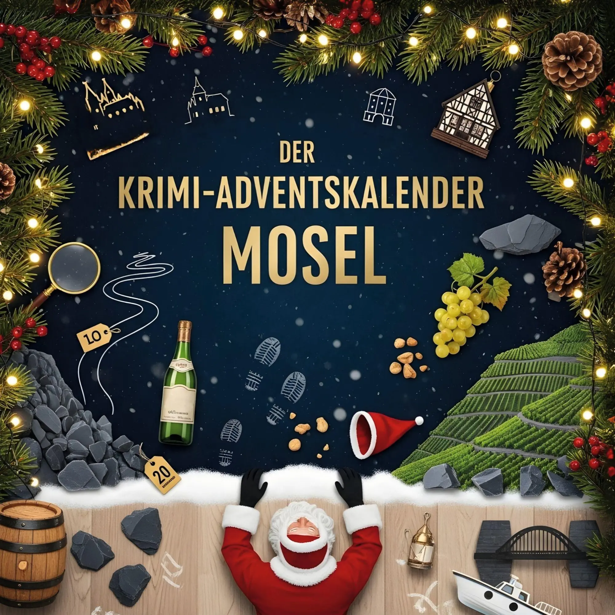 Cover: 9783695310548 | Der Krimi-Adventskalender Mosel | Mordsverdächtig in 24 Akten | Münch