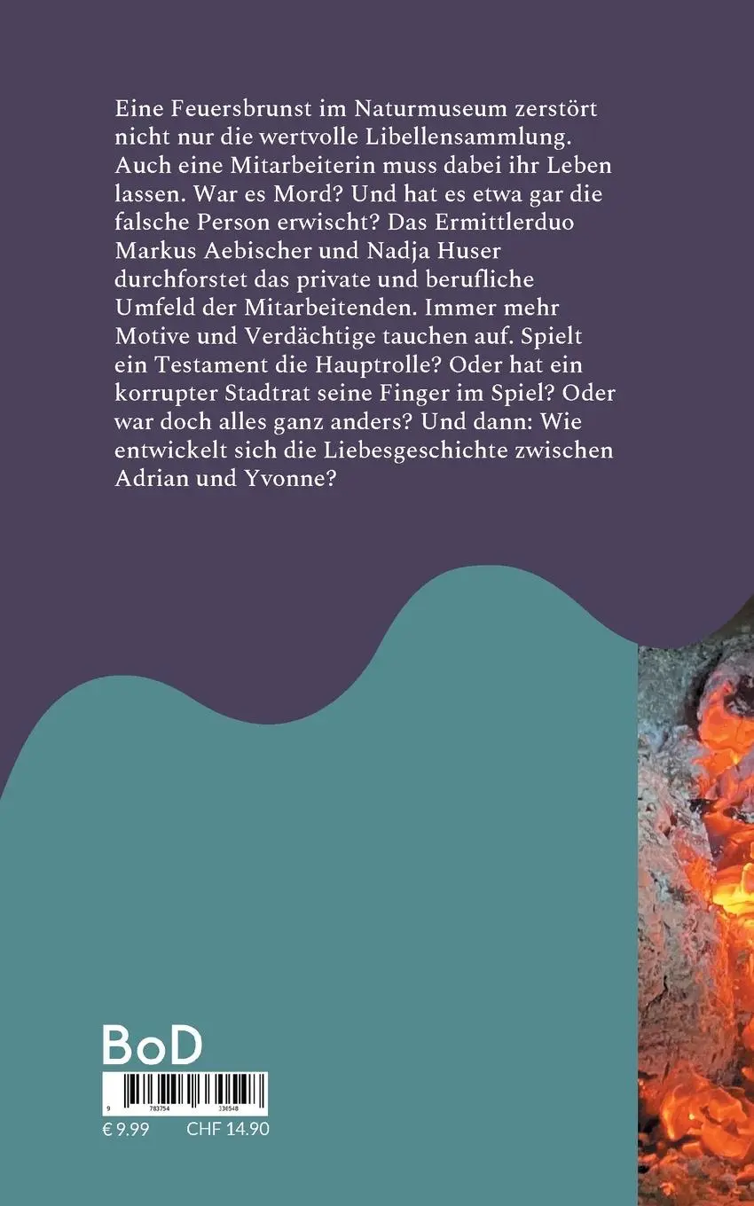 Rückseite: 9783754330548 | Libellenglut | Kriminalroman | Urs W. Käser | Taschenbuch | 204 S.