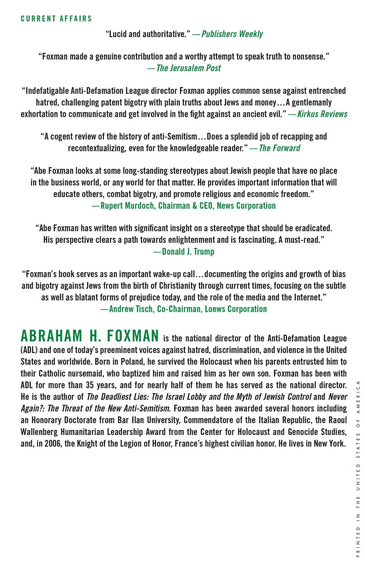 Rückseite: 9780230120648 | Jews and Money | The Story of a Stereotype | Abraham H. Foxman | Buch