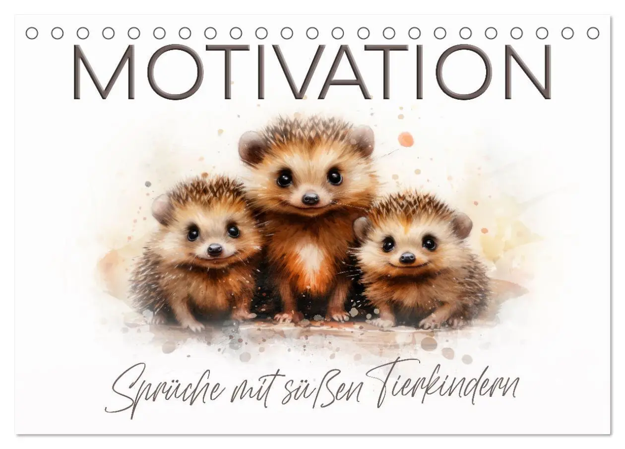 Cover: 9783457490648 | MOTIVATION Sprüche mit süßen Tierkindern (Tischkalender 2026 DIN A5...