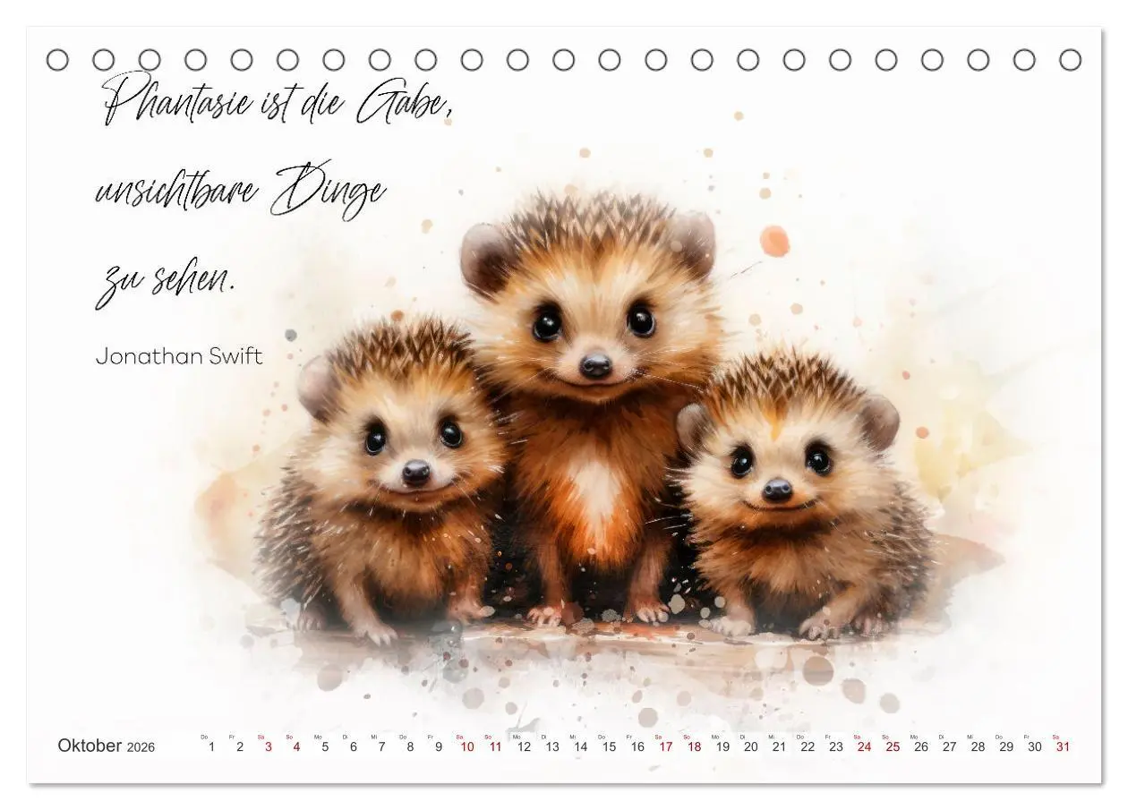 Bild: 9783457490648 | MOTIVATION Sprüche mit süßen Tierkindern (Tischkalender 2026 DIN A5...