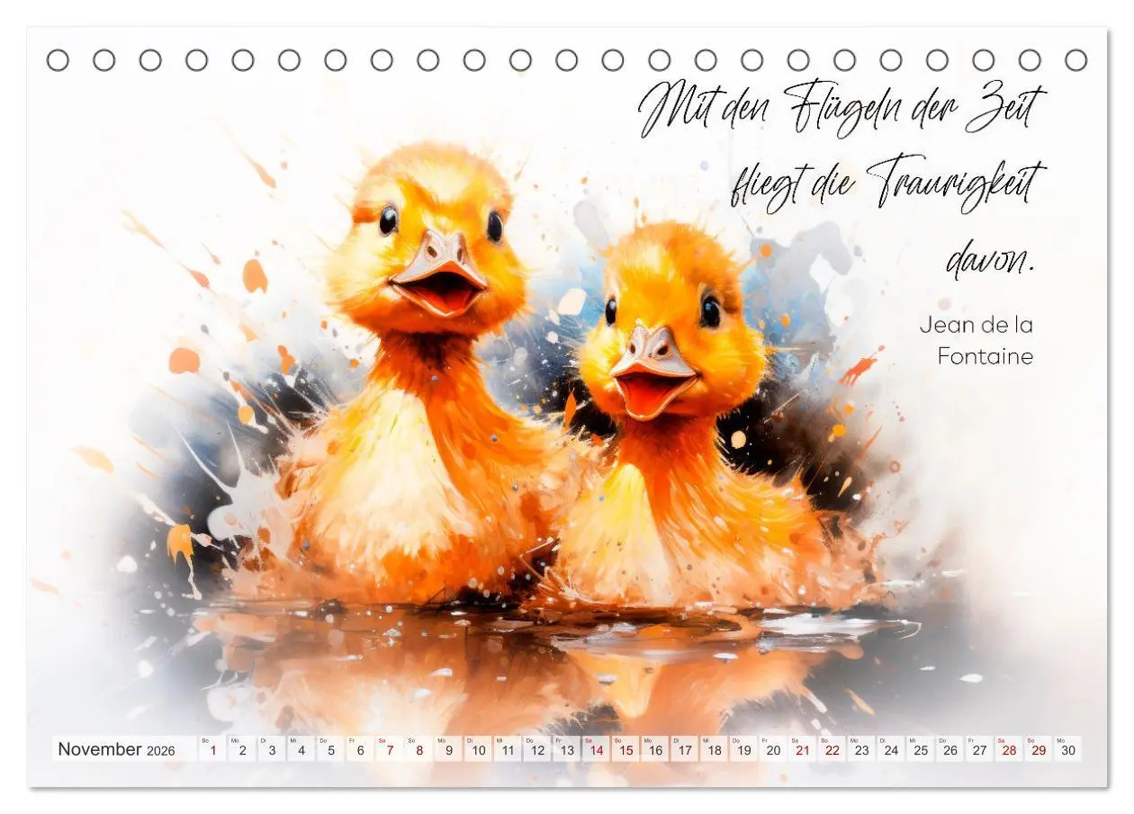 Bild: 9783457490648 | MOTIVATION Sprüche mit süßen Tierkindern (Tischkalender 2026 DIN A5...