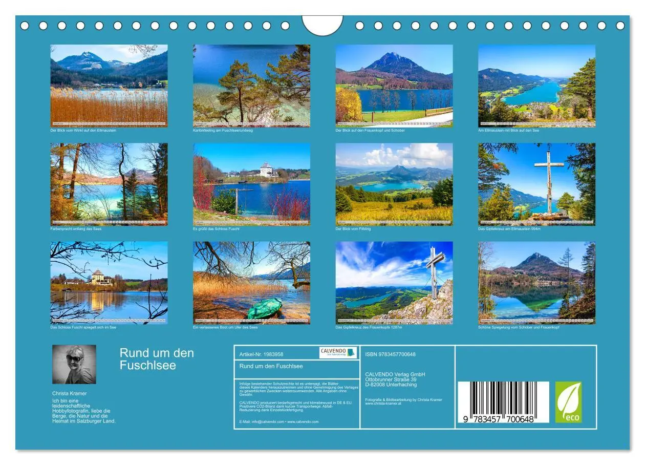 Bild: 9783457700648 | Rund um den Fuschlsee (Wandkalender 2026 DIN A4 quer), CALVENDO...
