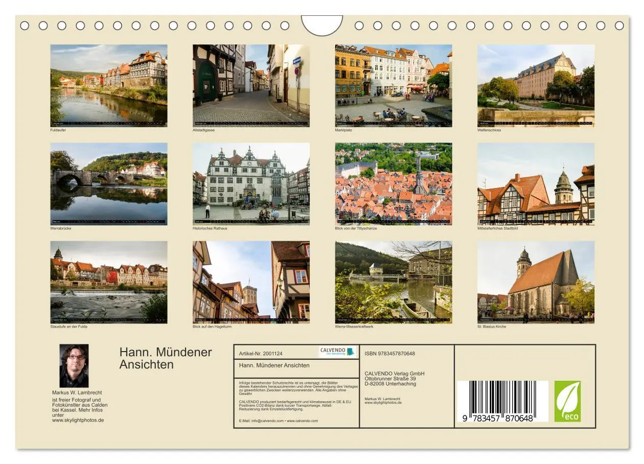 Bild: 9783457870648 | Hann. Mündener Ansichten (Wandkalender 2026 DIN A4 quer), CALVENDO...