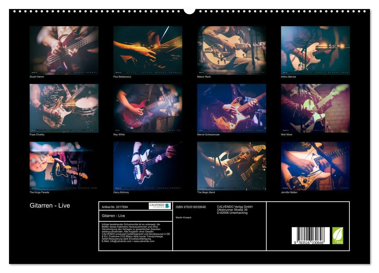 Bild: 9783516030648 | Gitarren - Live (hochwertiger Premium Wandkalender 2026 DIN A2...
