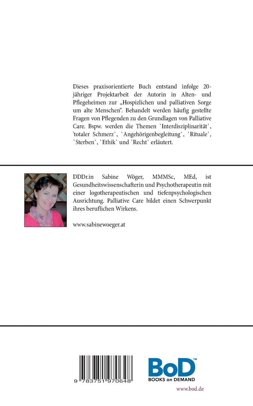 Rückseite: 9783751970648 | Palliative Care im Alten- und Pflegeheim | Sabine Wöger | Taschenbuch