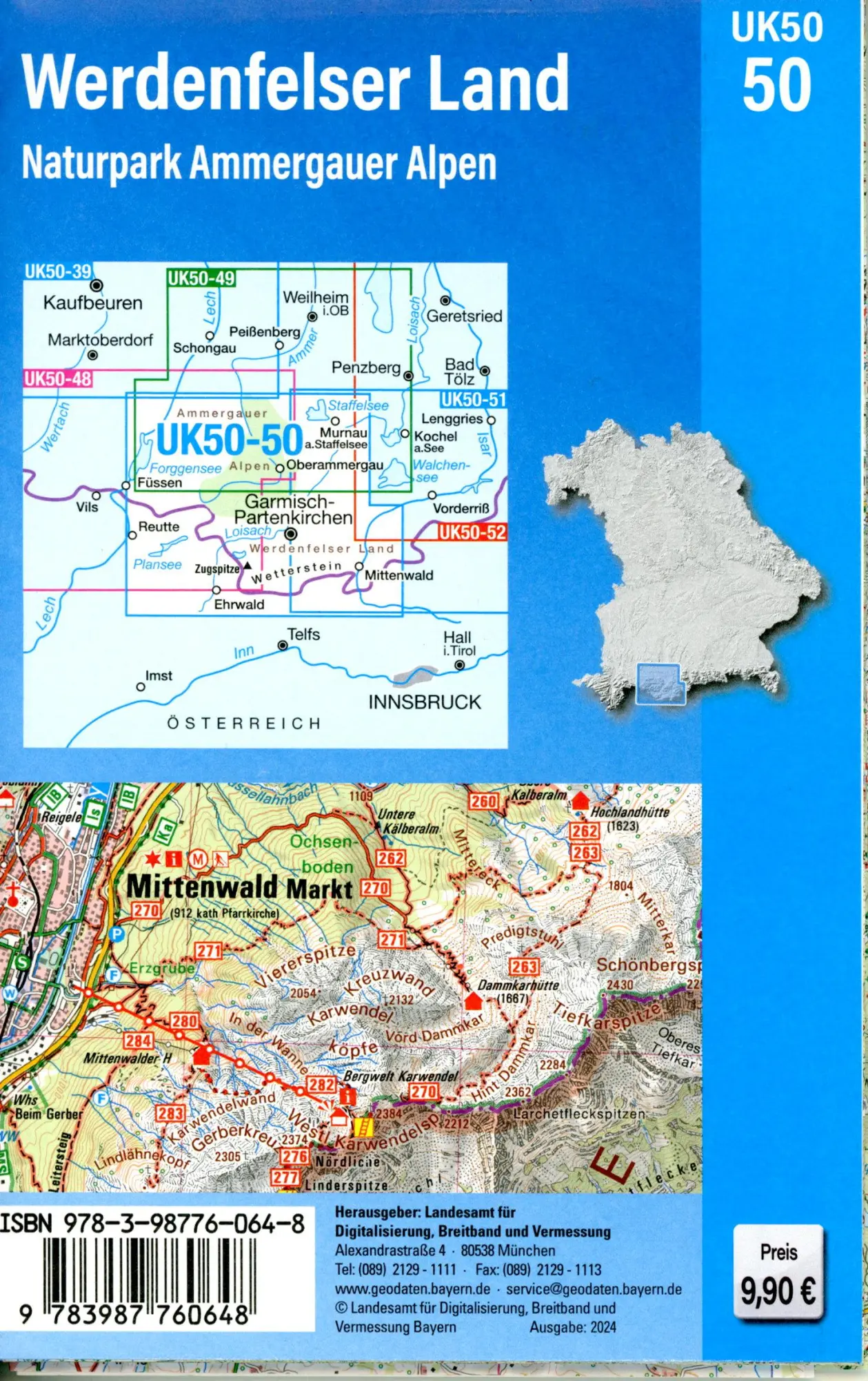 Bild: 9783987760648 | UK50-50 Werdenfelser Land | Digitalisierung | (Land-)Karte | Deutsch
