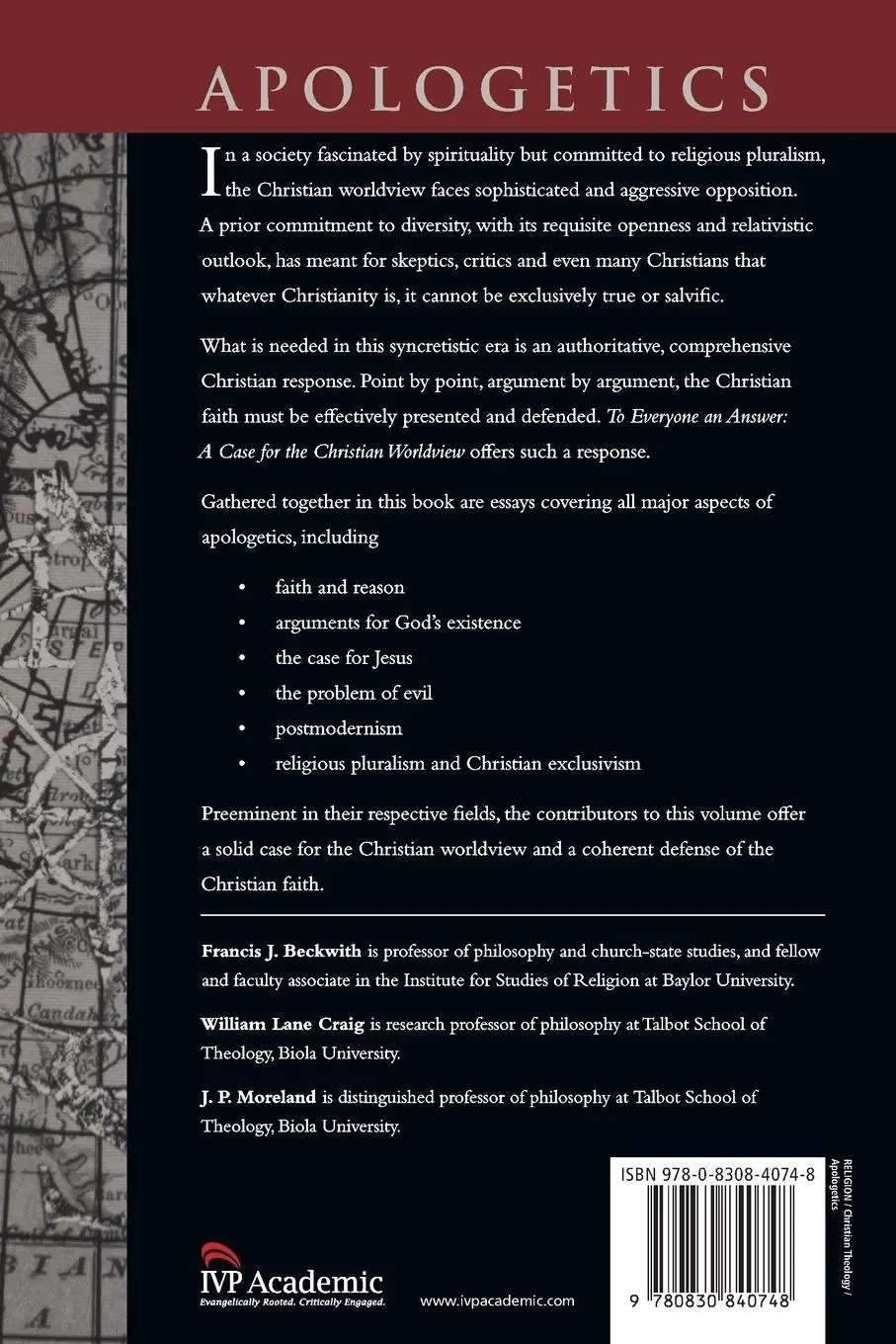 Rückseite: 9780830840748 | To Everyone an Answer | A Case for the Christian Worldview | Buch