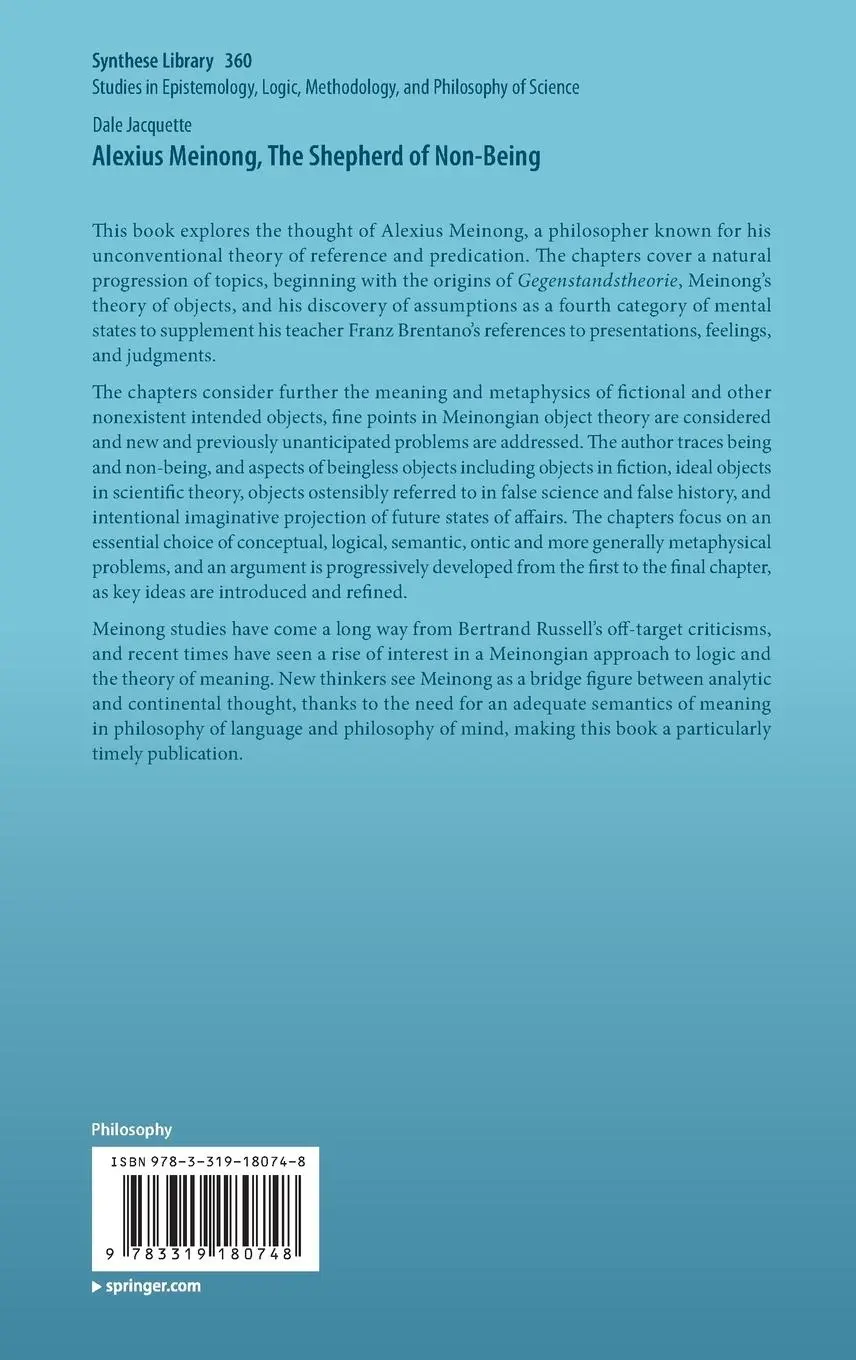 Rückseite: 9783319180748 | Alexius Meinong, The Shepherd of Non-Being | Dale Jacquette | Buch