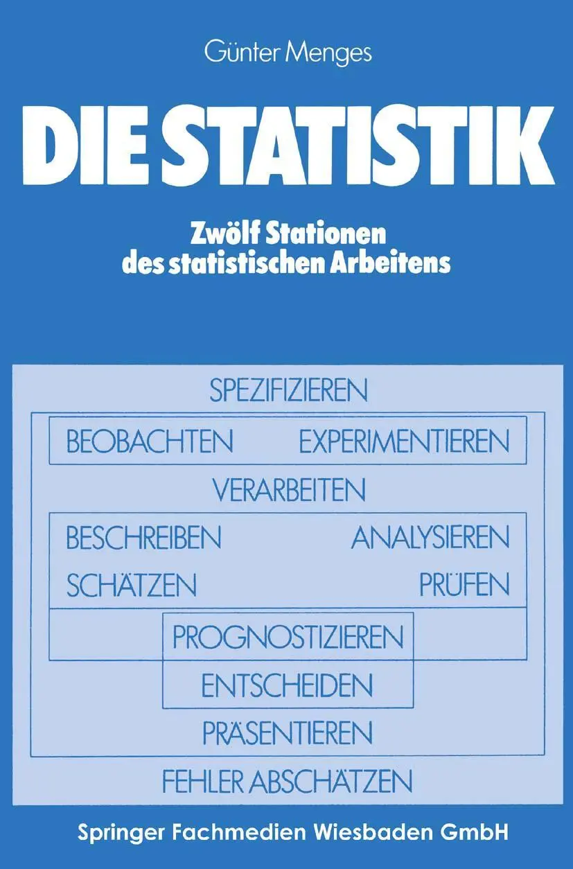 Cover: 9783409270748 | Die Statistik | Zwölf Stationen des statistischen Arbeitens | Menges Cover: 9783409270748 | Die Statistik | Zwölf Stationen des statistischen Arbeitens | Menges