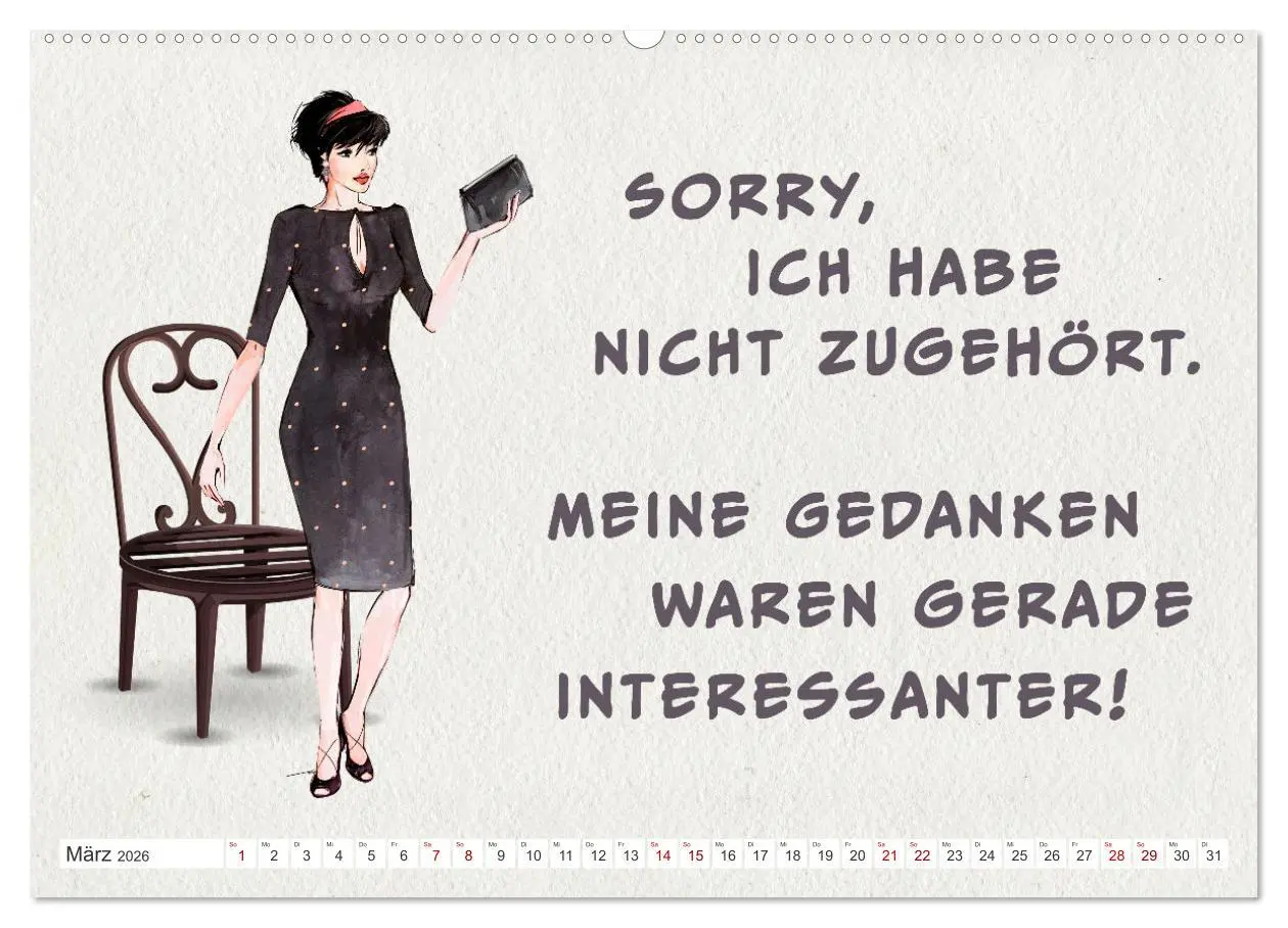 Bild: 9783457550748 | Frech aber ehrlich (hochwertiger Premium Wandkalender 2026 DIN A2...