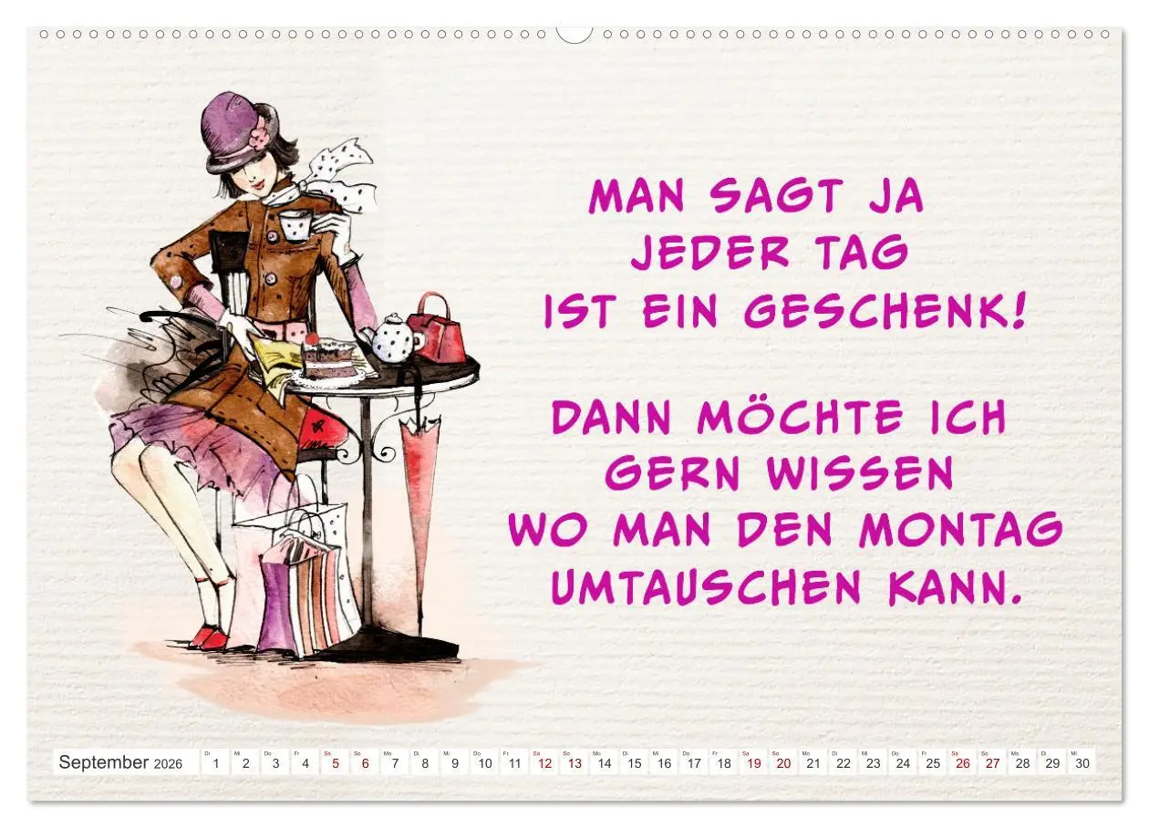 Bild: 9783457550748 | Frech aber ehrlich (hochwertiger Premium Wandkalender 2026 DIN A2...