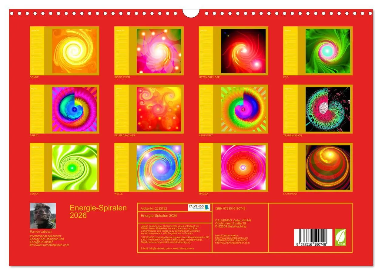 Bild: 9783516190748 | Energie-Spiralen 2026 (Wandkalender 2026 DIN A3 quer), CALVENDO...