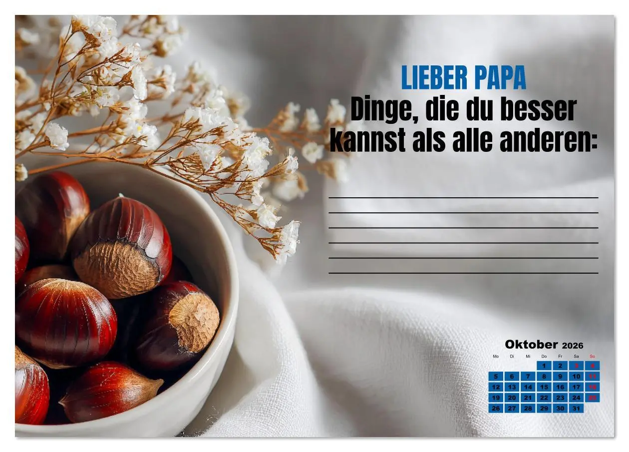 Bild: 9783516640748 | Kalender für Papa - Was ich dir sagen will (Tischkalender 2026 DIN...