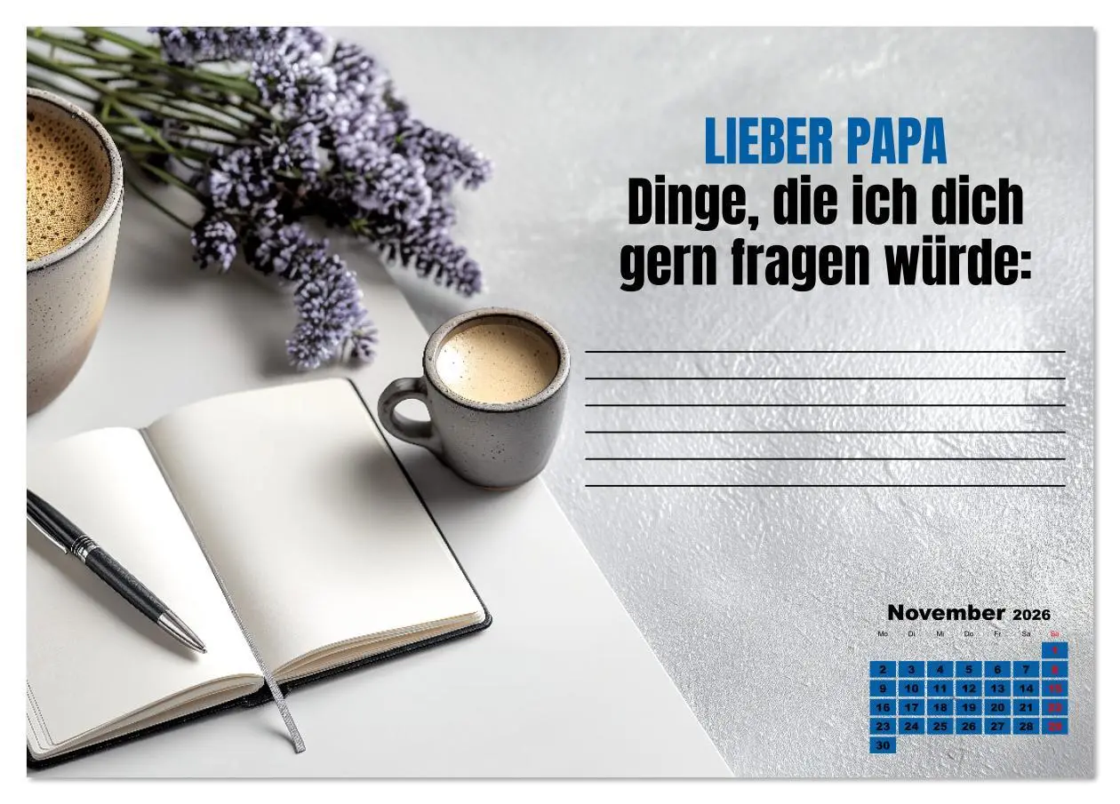 Bild: 9783516640748 | Kalender für Papa - Was ich dir sagen will (Tischkalender 2026 DIN...