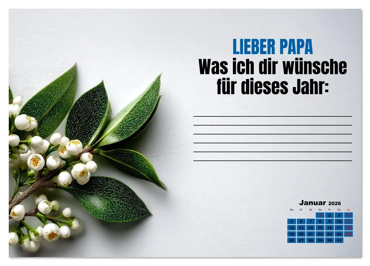 Bild: 9783516640748 | Kalender für Papa - Was ich dir sagen will (Tischkalender 2026 DIN...