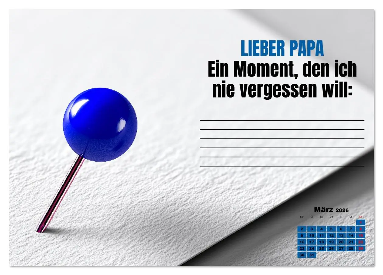 Bild: 9783516640748 | Kalender für Papa - Was ich dir sagen will (Tischkalender 2026 DIN...