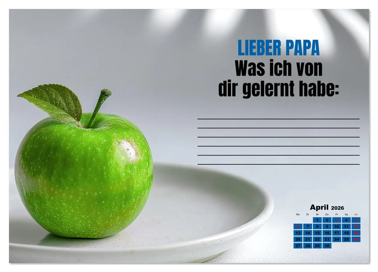 Bild: 9783516640748 | Kalender für Papa - Was ich dir sagen will (Tischkalender 2026 DIN...